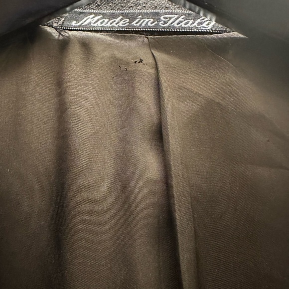 Giorgio Armani Mens pinstripe suit 42 Regular suit dark grey and white wool suit - Picture 4 of 7